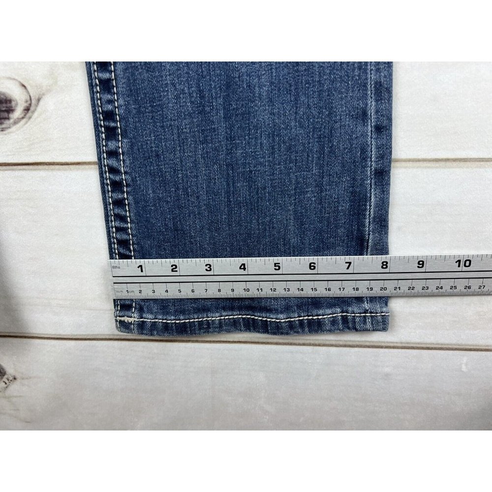 Miss Me Jeans Womens 28 Blue Bootcut Embroidered Pocket Low Rise Stretch - Picture 11 of 12